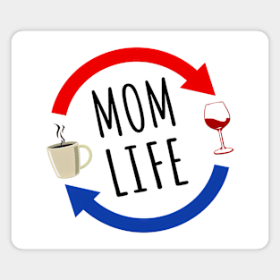 Mom Life From Coffee To Wine And Repeat Magnet